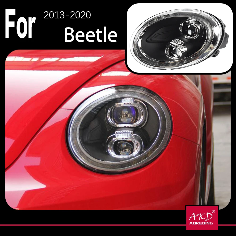 

AKD Car Model Parts For Beetle 2013-2019 Porsche type Head lamps LED or Xenon Headlight LED Dual Projector FACELIFT