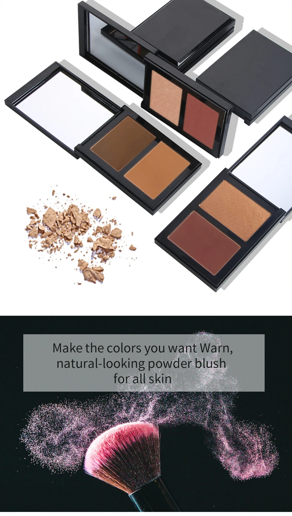 Contouring Powder Palette 14 Colour Custom Blush And Highlighter_voghion.com