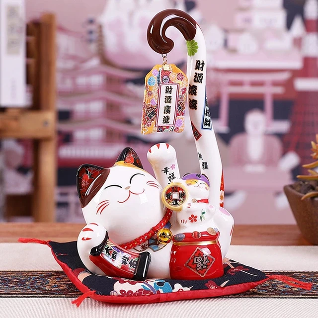 Tirelire en céramique Maneki Neko Lucky Cat, tirelire japonaise