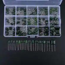  150Pcs/Box 100V 15Value 0.33nF-470nF Polyester Film Capacitors Assortment Set polyester capacitors Set 