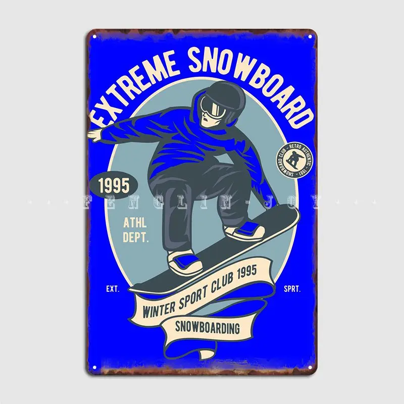 

Металлический плакат в стиле ретро для экстремального сноуборда, клуба, бара, таблички, настенный паб, жестяной Плакат на заказ