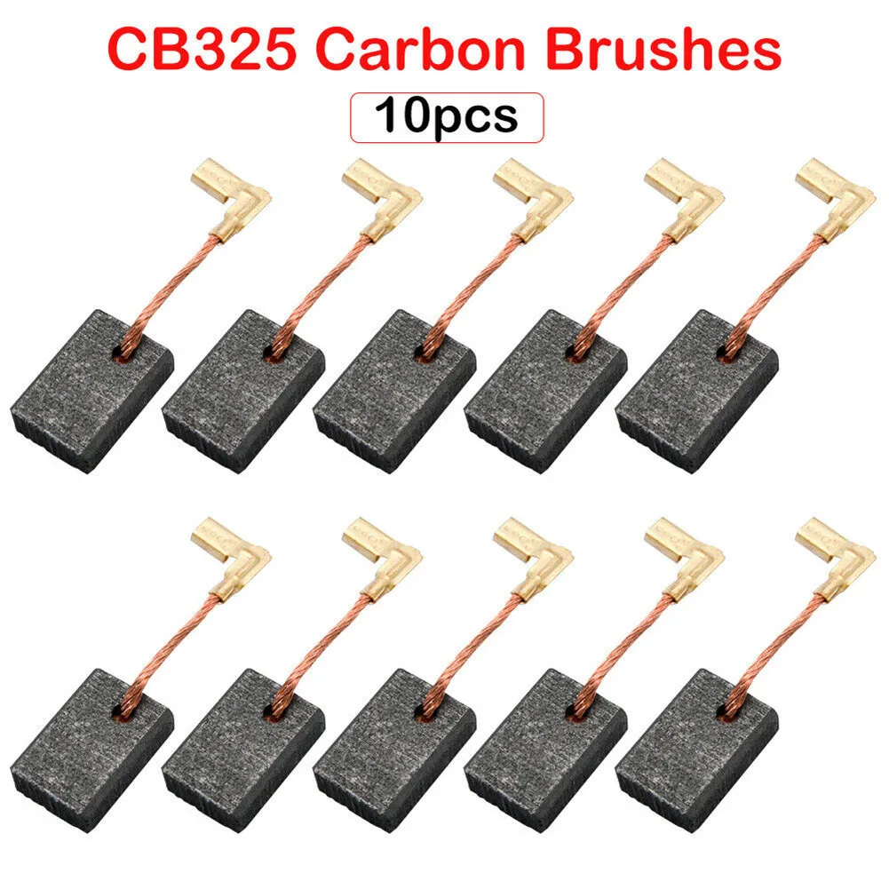 10pcs Carbon Brushes For CB-325 194074-2 Angle Grinder Electric Hammer Impact Drill Carbon Brush Power Tool Accessories cordless tool combo set 4pcs in 1 impact wrench angle grinder hammer drill power tool set combo kit