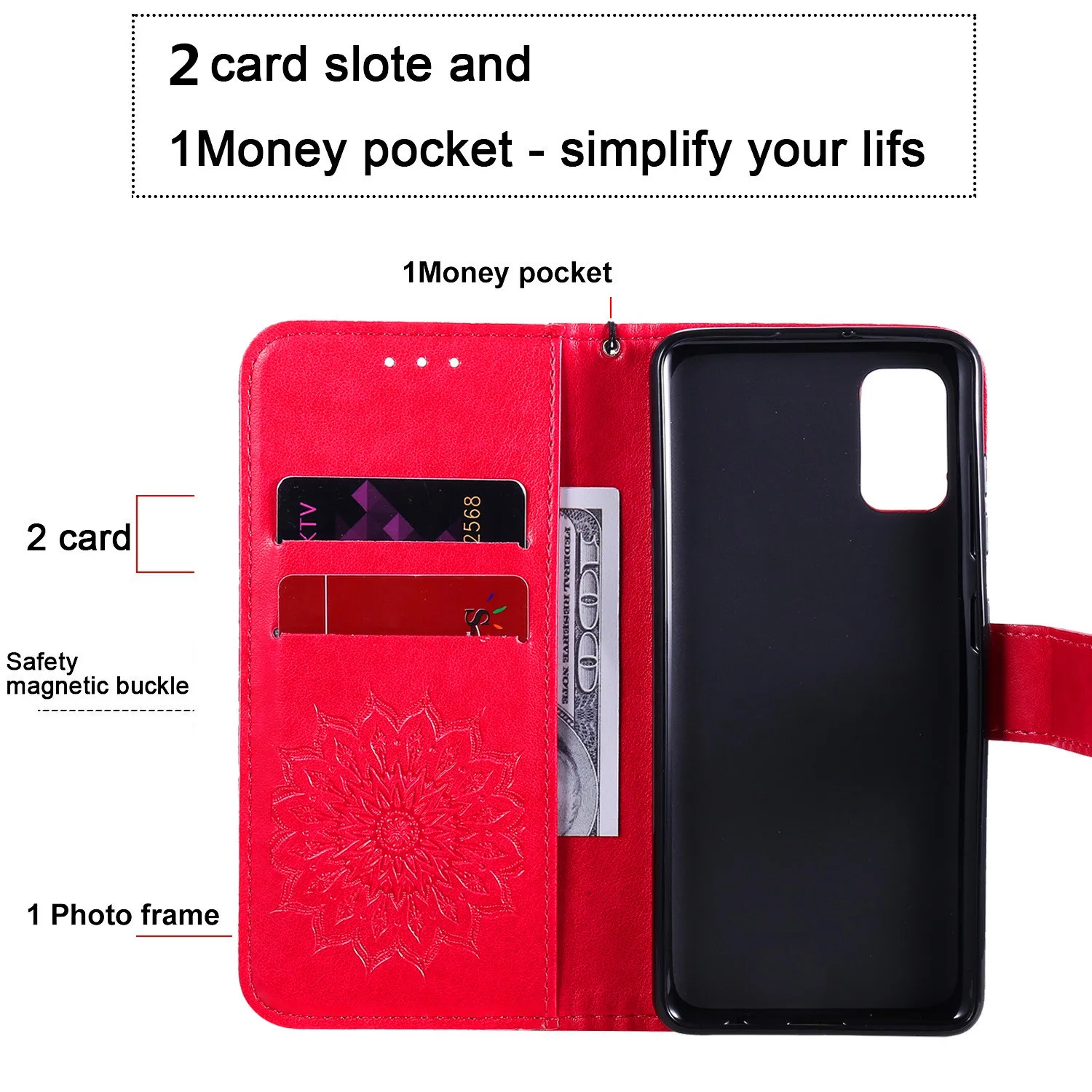 Leather Flip Wallet Stand Cover Case - Elegant Design and Durable Protection