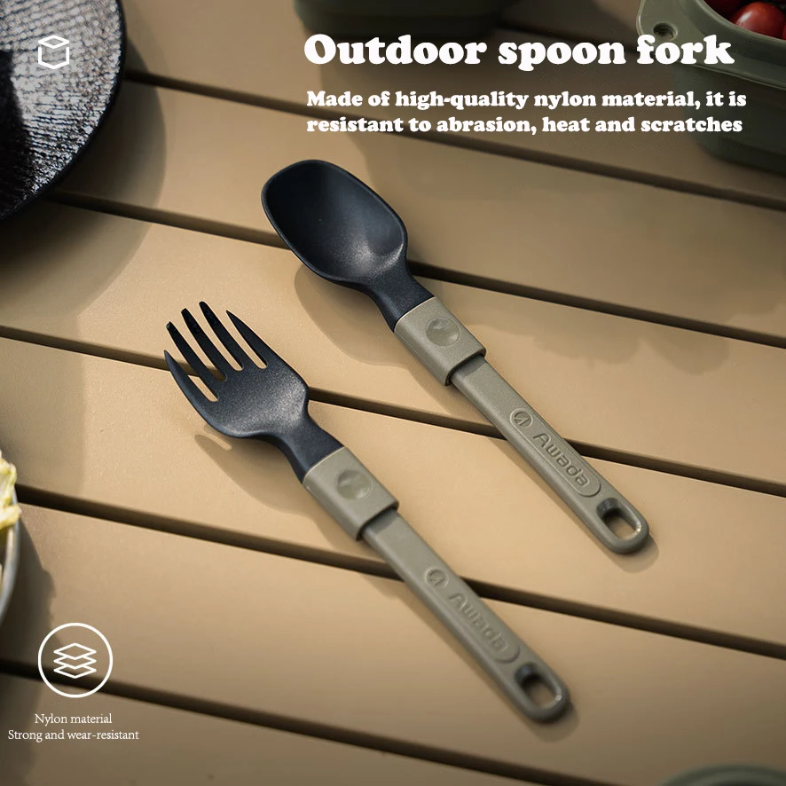 KINLINK 4-in-1 Camping Utensils 3-Pack, Portable Stainless Steel Spoon, Fork, Knife & Bottle Opener Combo Set, Travel/Camping/Hiking /Picnic/Barbecue/Outdoor Backpacking Utensils With Carrying Bag