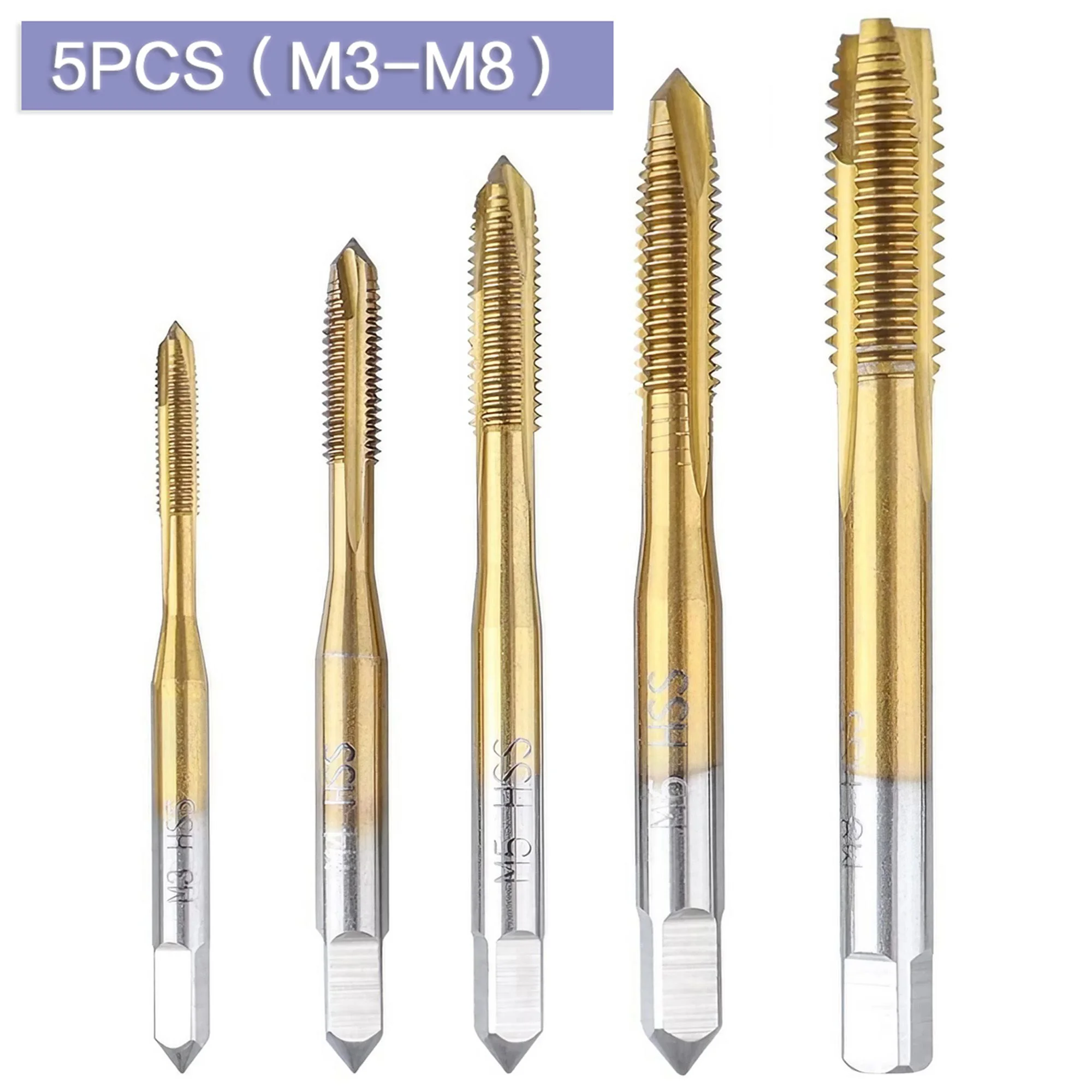 Gold 5Pcs Bit