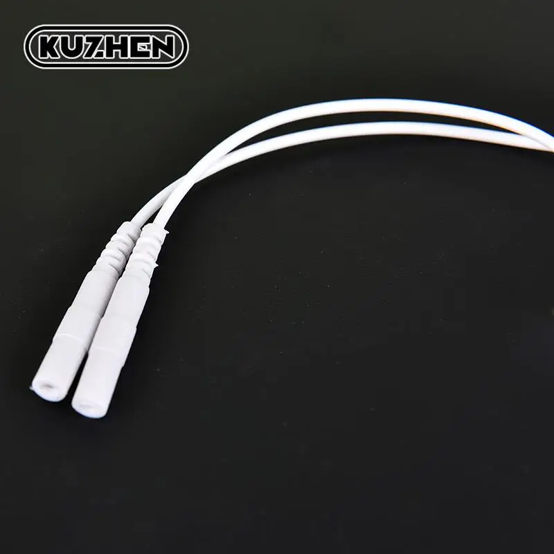 Ear Pain Relief Clip 2pcs 2.0mm tens electrode lead wire connecting cable