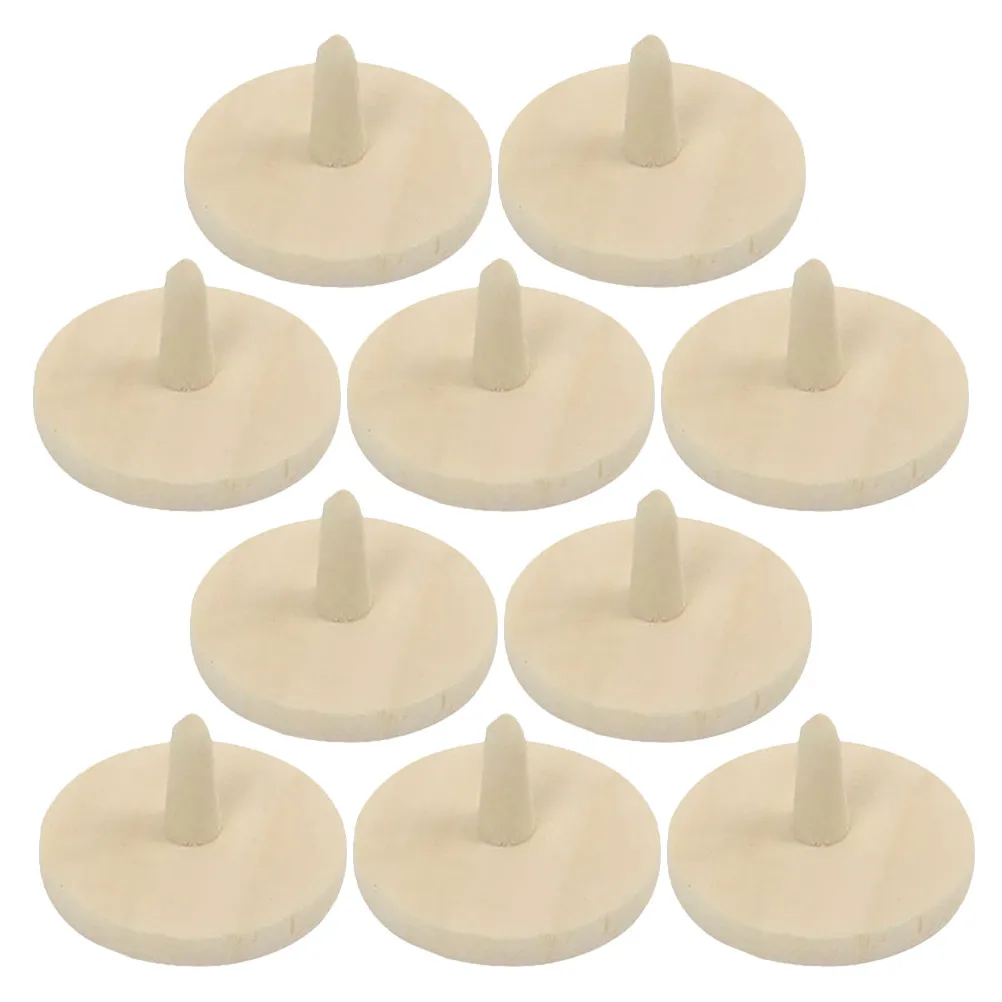 10Pcs 나무 골프 공 마커 프리미엄 라운드 모양 쉬운 삽입 자연스러운 외관 남성 여성을위한 골프 액세서리 공 정렬