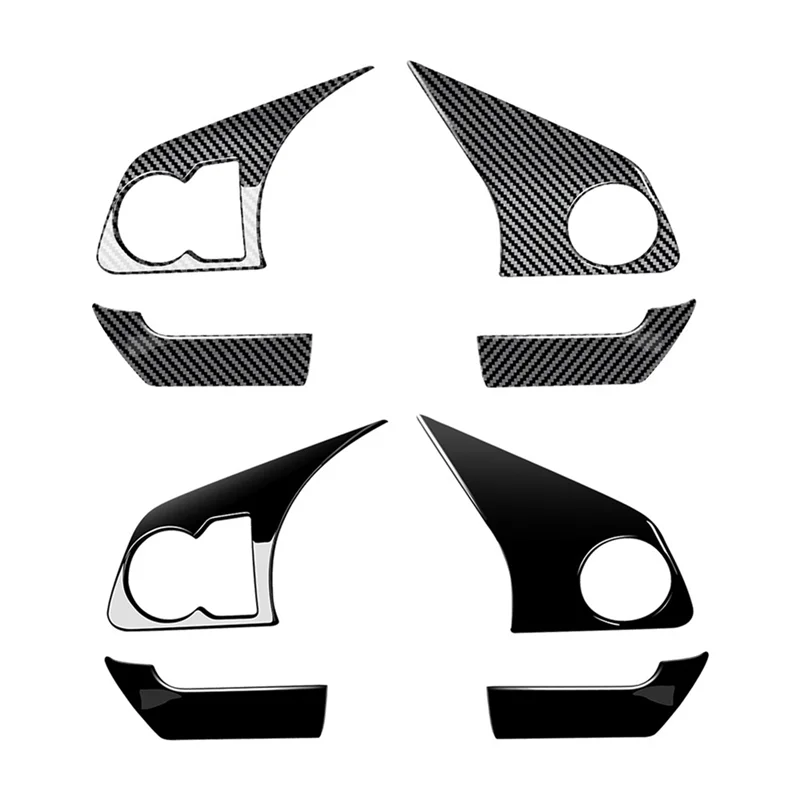 4Pcs Car Bright Black Steering Wheel Panel Cover Trim Decoration Frame Sticker for Raize 200 Series/210A