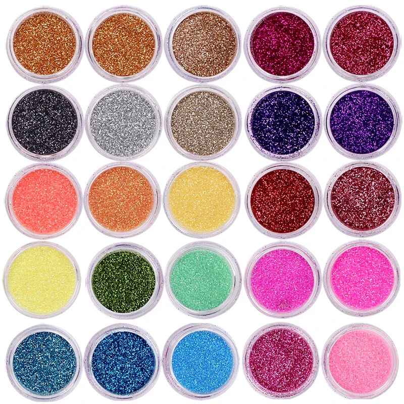 40 Colors Nail Glitter Set, Fine Nail Art Glitter Powder for Body Art, Crafts, Tips Decoration, Festival Makeup - 2