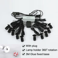 LED With Plug Cabinet Lights Downlight for Model Display Counter Wine Garage Kit Exhibition Case Shelf Mini Spot Light AC85-265V 1