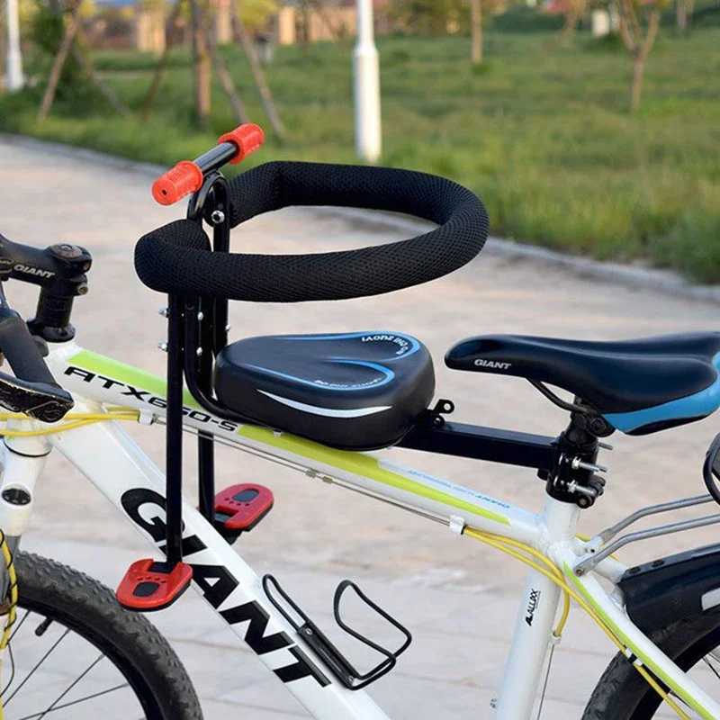 Universal Front Mounted Child mtb Bike Seat with Foot Pedals Rest for Road Bike bicycle saddle