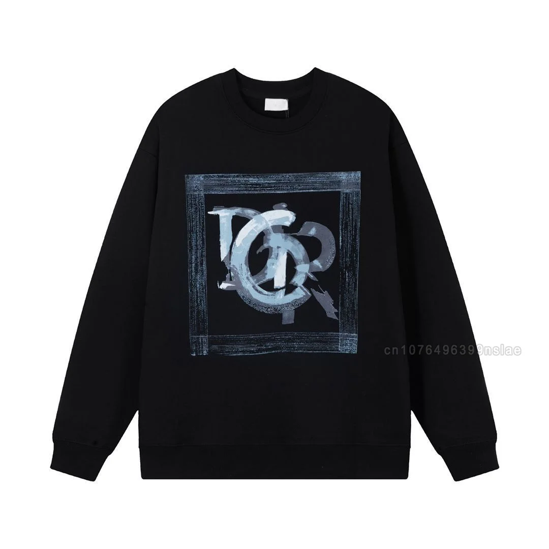 

Autumn Winter Cotton Fashion Brand Hoodies Graphic Print Round Neck Sweatshirts Women Fleece Pullover High Quality Clothes
