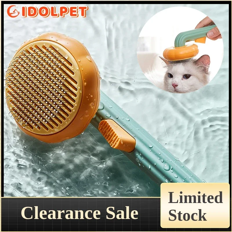 Pumpkin Pet Brush, Self Cleaning Slicker Brush for Shedding Dog
