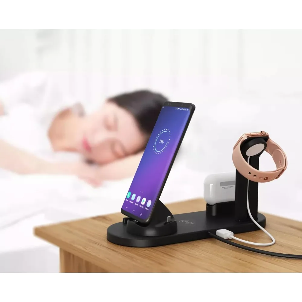 Wireless Charger 7 in 1 Fast Charging Dock for iPhone 16/15/1413/12/11 Pro Max/ Samsung Airpods 3/2/ Pro Apple Watch Ultra 8 7 6