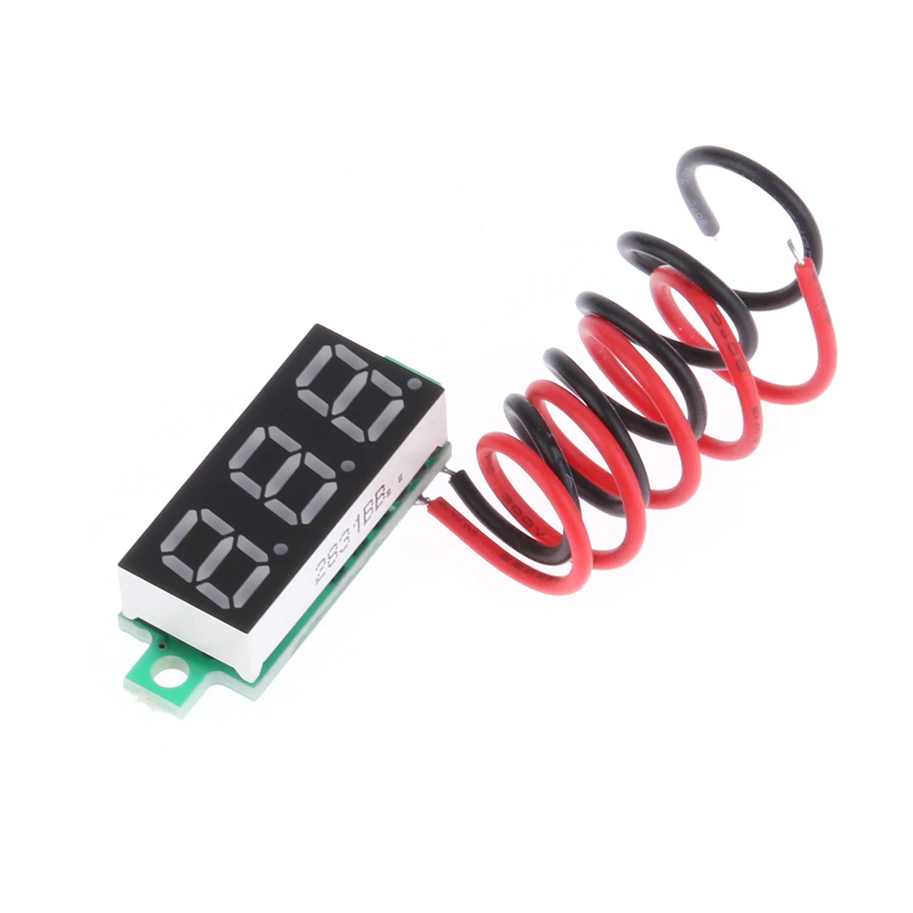 0.28 인치 전압계 전압 표시기 패널 DC 2.5-30V 미니 디지털 전압계 모니터 패널 3 자리 전압 테스터 감지기 모니터