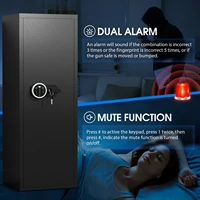 Kavey 7-8 Large Unassembled Gun Safes,Shotgun Rifle Gun Safe with Backlit Keypad,Mute Function, Removable Shelves,Handgun Pocket - Image 4