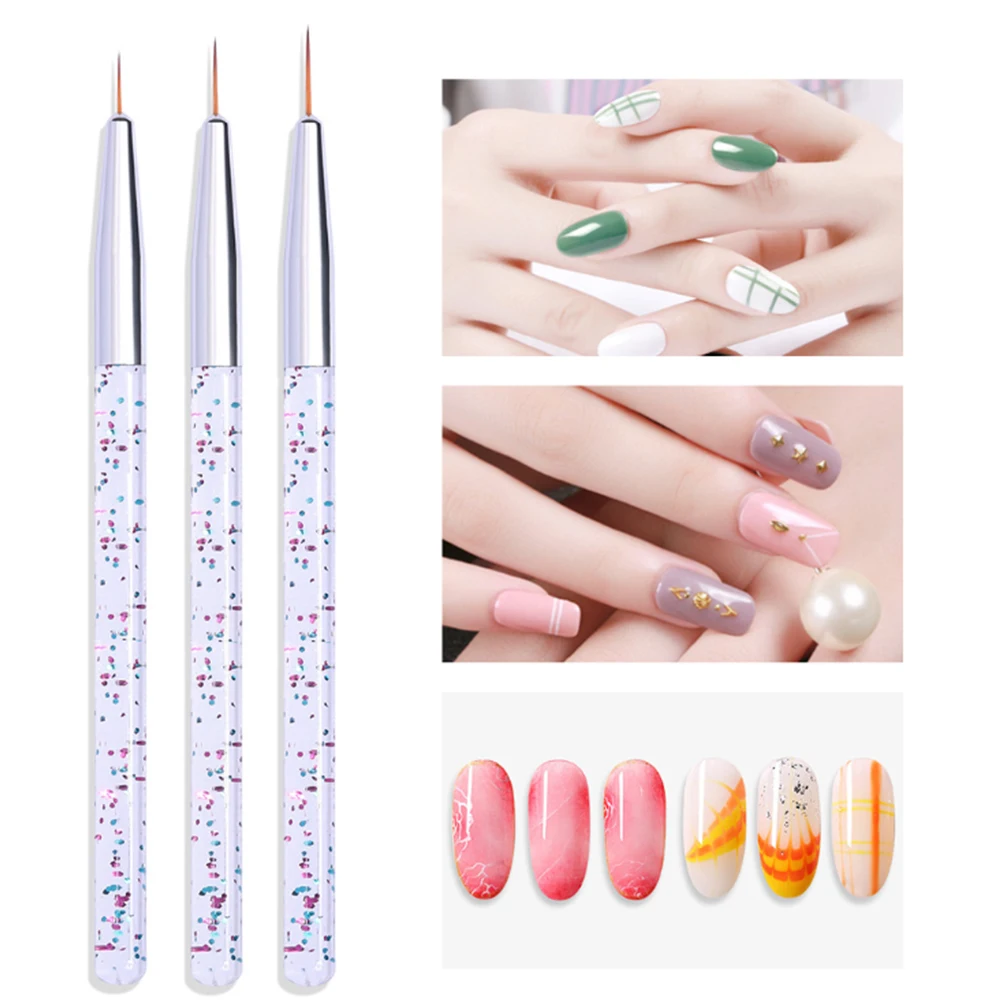 LULAA Nail Art Pen Set Nail Art Painting Brushes Gel Polish Painting Brush Set Thin Drawing Pen for Diy