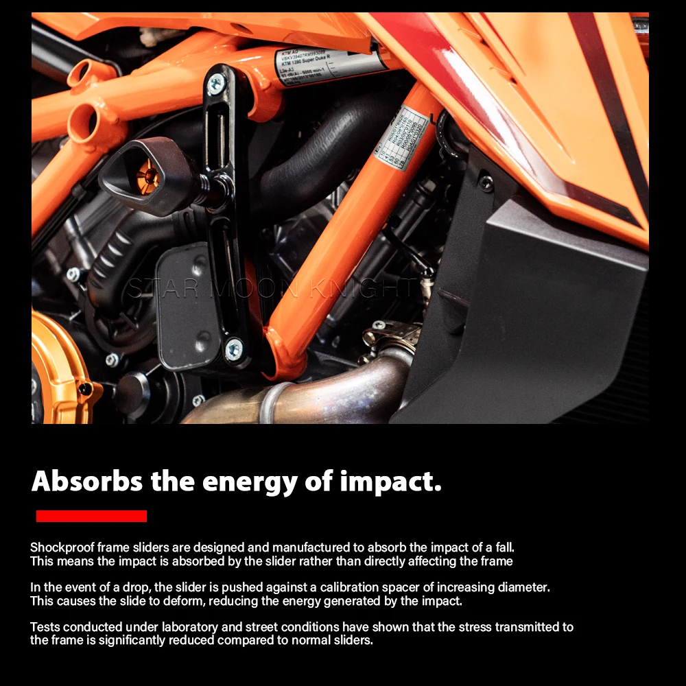 1390 SUPERDUKE R 2024 오토바이 액세서리, 1290 SUPERDUKE R 2020- 2023 프레임 크래시 슬라이더 보호 패드