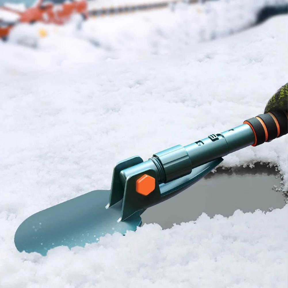 Extendable Snow Brush with Ice Scraper Retractable Auto Car Snow Removal Brush Remover Winter Cleaning Tool for Cars & SUVs