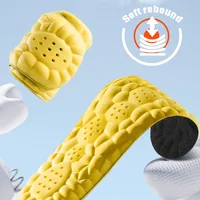Semelles intérieures en mousse à mémoire de forme en latex souple pour hommes et femmes, coussin de soutien du pied de course, coussin de chaussure respirant Orth4WD, coussin d'insertion de soin des pieds, 4 pièces 2