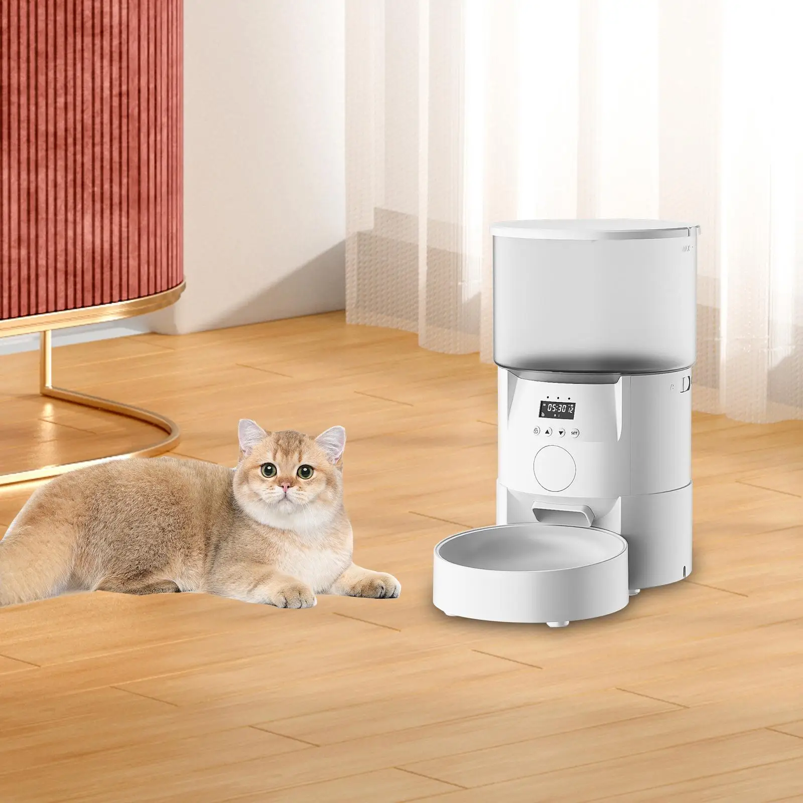 

Automatic Cat Feeder 10S Voice Recording Auto Pets Feeder for Dogs Pets Cats