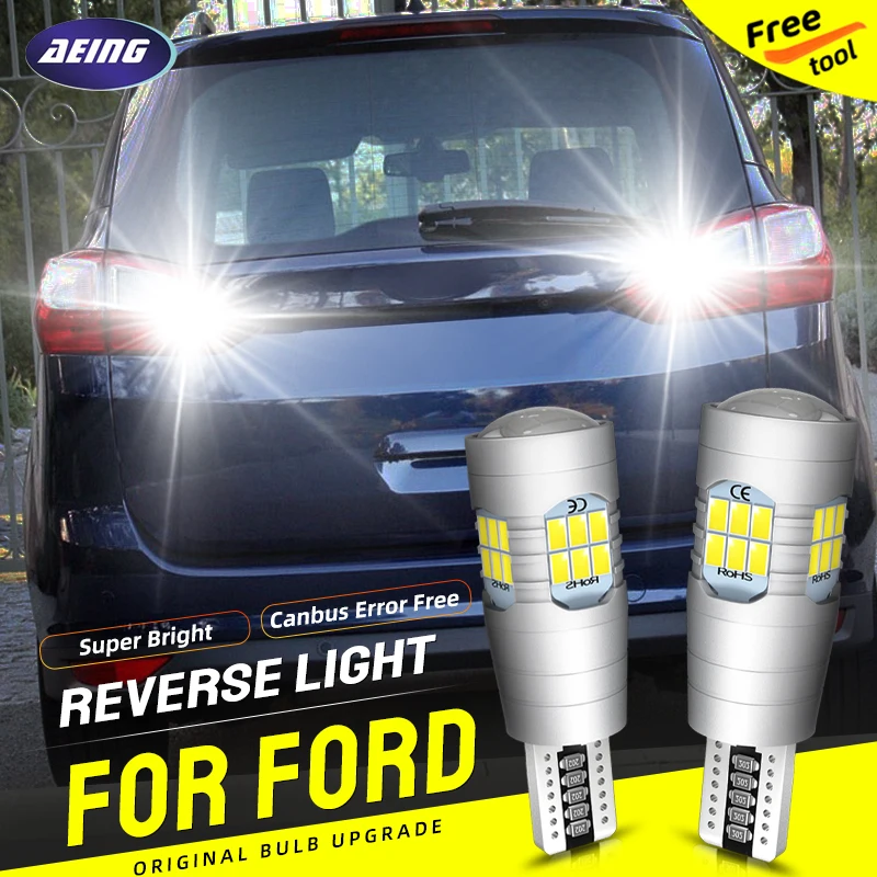 

2×Car LED Reverse Light Blubs Backup Lamp T15 W16W For Ford C-Max Escape Edge Flex Taurus Transit Connect Galaxy S-MAX Taurus X