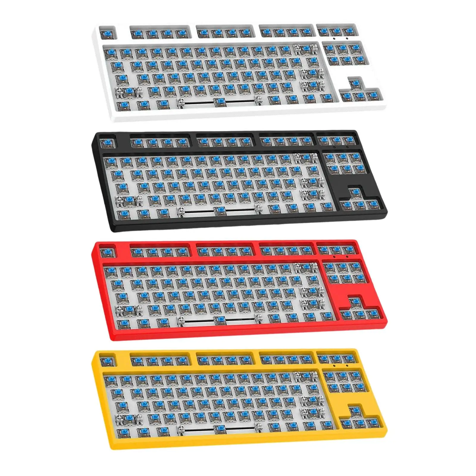 

DIY Wired Mechanical Keyboard Kit with Blue Switch Plug and Plug Hot Swappable for PC Hot Swap Switch with Backlit Computer Part