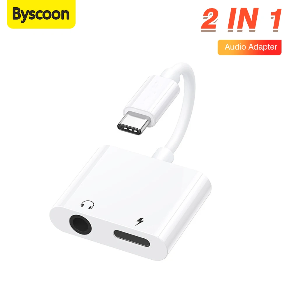 AUX Cable Adapter For Samsung S24 S23 Ultra Note 20 10 Plus Connector USB C to Double Type C 3 5 mm Jack Charge 2 In 1 Splitter