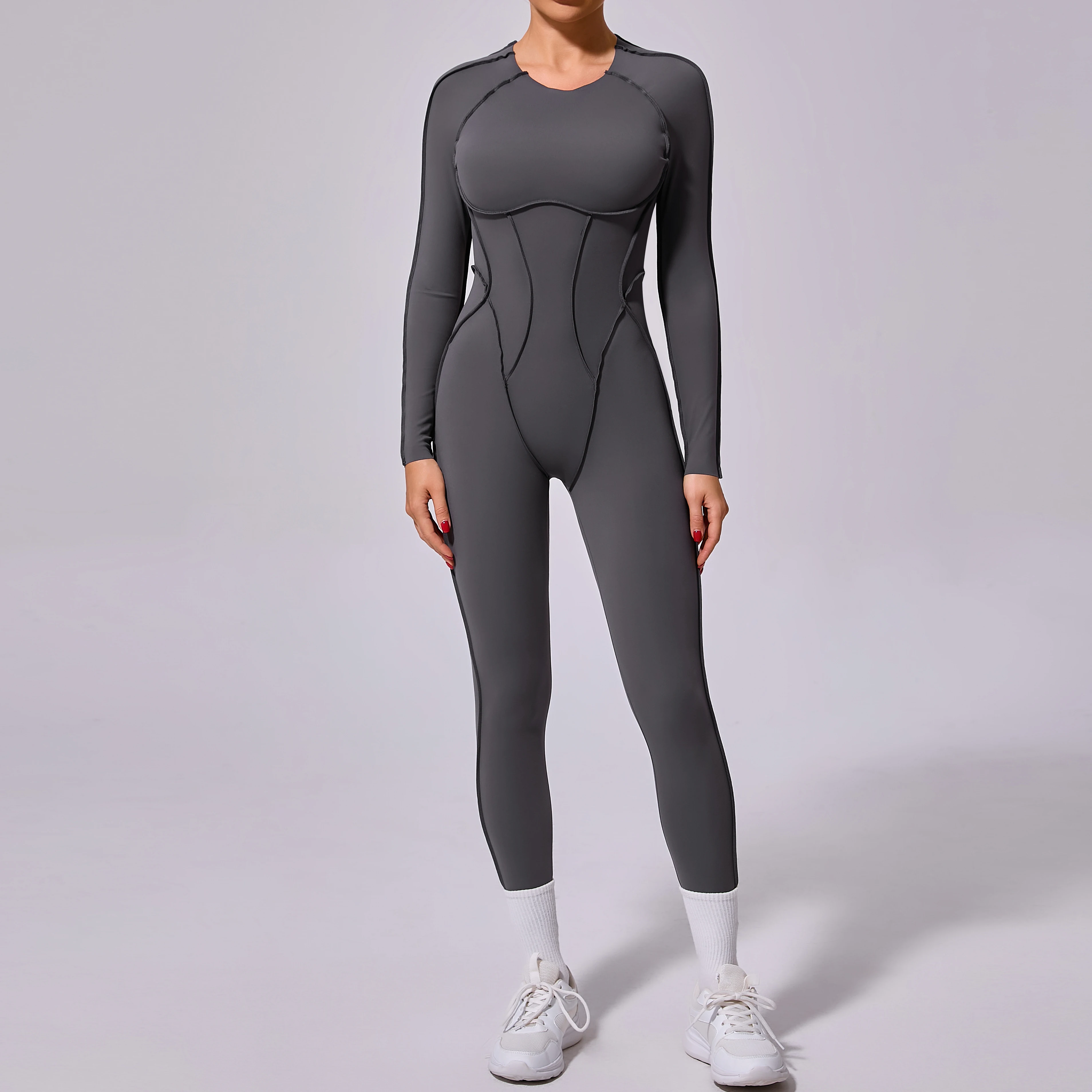 Sleeveless Sports Jumpsuit - Women's One-Piece Yoga Workout Bodysuit
