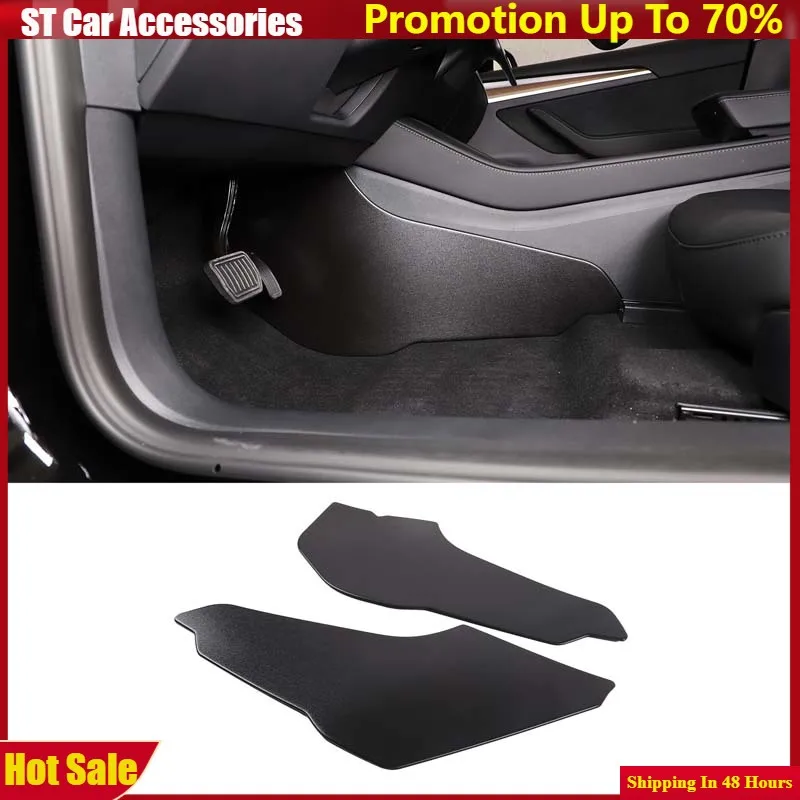 

Tesla model 3 ABS/leather car center console side anti-kick panel cover interior anti-scratch accessories