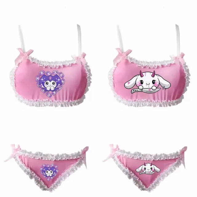 Sanrios Cinnamoroll Anime Cute Cartoon Cotton Underwear Set Japanese Kawaii  Girl Heart Bra Panties Comfortable Skin-Friendly - AliExpress