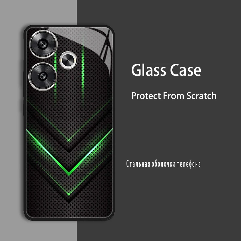 Enhanced Shockproof Tempered Glass Case Cover with Bumper Protection