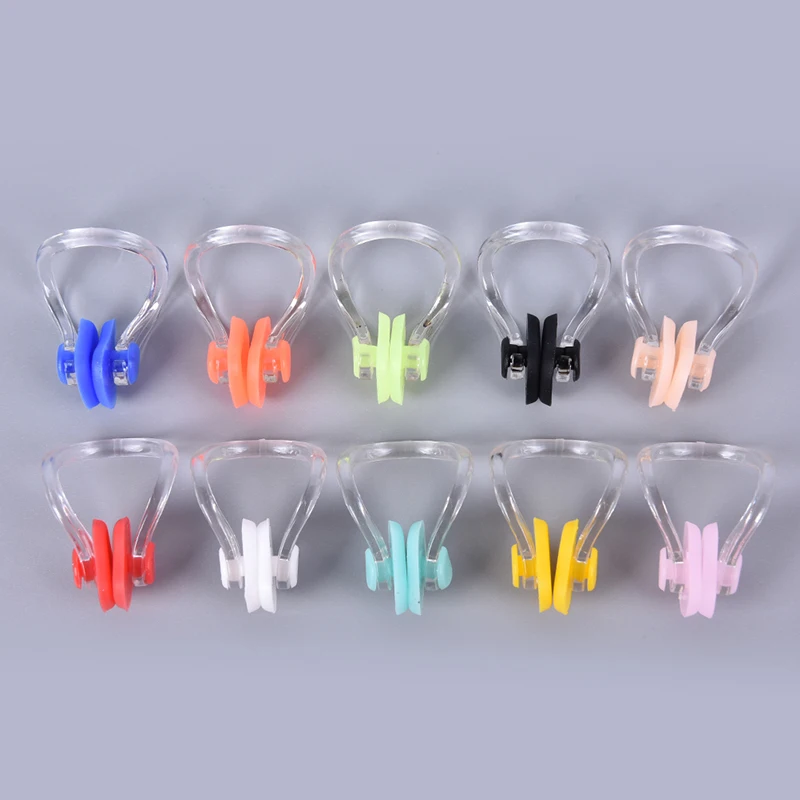 10pcs/lot High Quality Reusable Soft Silicone Swimming Nose Clip Comfortable Diving Surfing Swim Nose Clips For Adults Children 6
