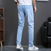OUSSYU Classic Style Brand Light blue Jeans Men Casual Stretch Slim Denim Pants Fashion Cotton Thin Trousers Male 28-40 4