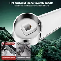 มือจับก๊อกน้ำอเนกประสงค์แบบใหม่ หนาขึ้น สีเงิน เปิดเร็ว อุปกรณ์ห้องน้ำ 1