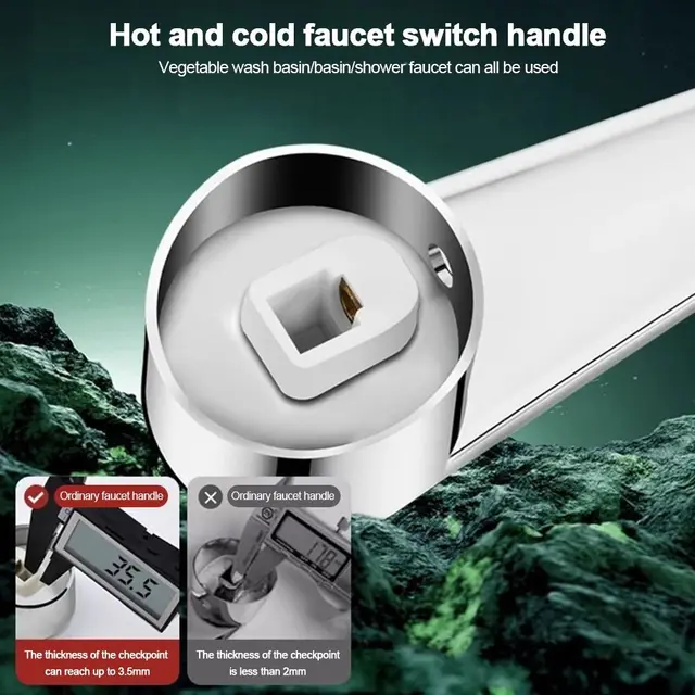 มือจับก๊อกน้ำอเนกประสงค์แบบใหม่ หนาขึ้น สีเงิน เปิดเร็ว อุปกรณ์ห้องน้ำ 1