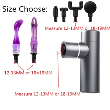 2in1 Universal Dildo Penis Silicone Massage Head for Fascia Massager Gun Women Masturbation Sexy Toys Sex Shop 2