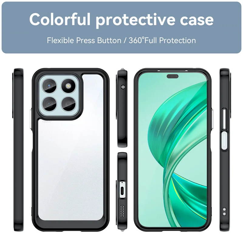 Transparent Colorful TPU Protective Phone Case Cover