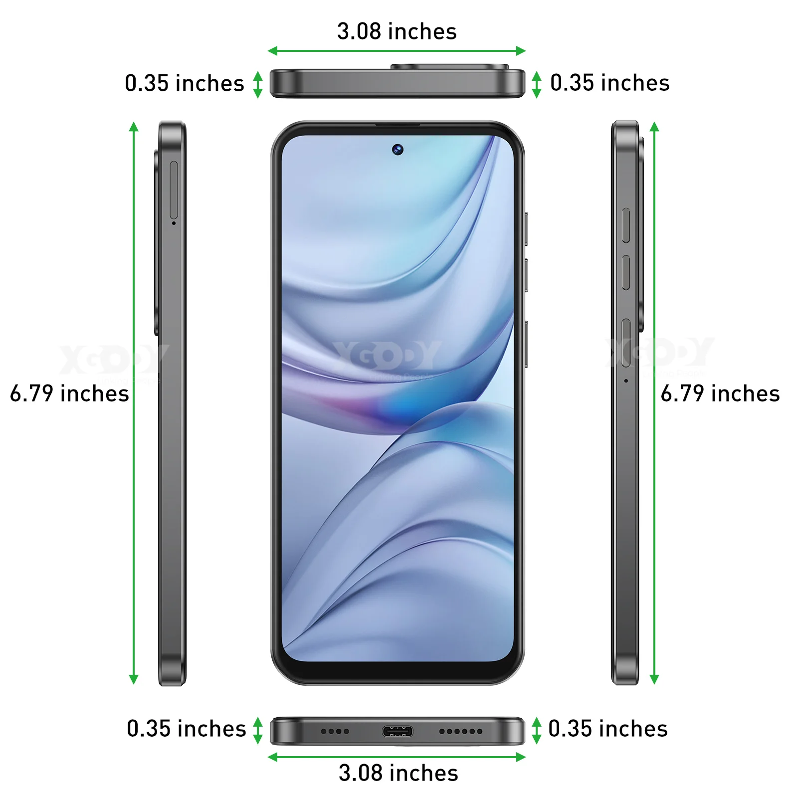 XGODY Mate60 6.8inch Smartphone Android 12 Mobile phones 4G Dual SIM 8Core 128GB 5280mah 8+21MP Fingerprint Unlocked Cell phones 3