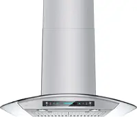 30-inch Wall Mount Range Hood Tempered Glass , Vent Stainless Steel with Gesture Sensing & Touch Co 1