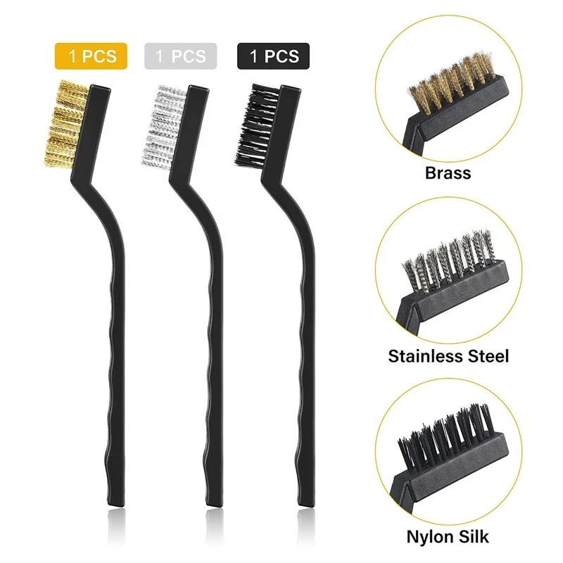 Brosse à poils durs pour imprimante 3D, outil de nettoyage de buse en  cuivre/Nylon/fil d'acier pour Ender-3/3 Pro Cr10S 3 pièces