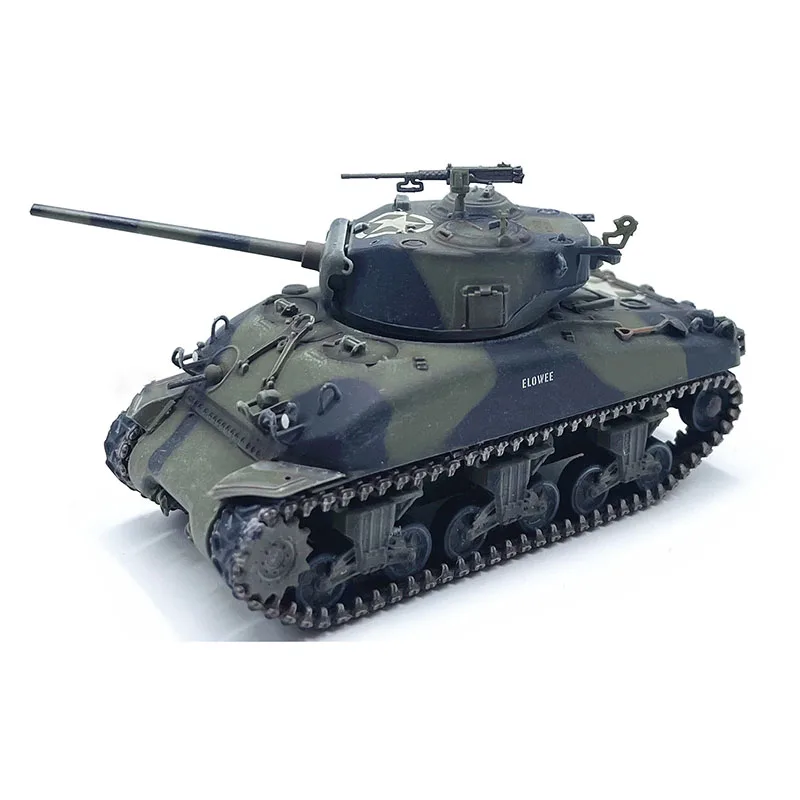 

1:72 Scale American M4A1(76)W VVSS Sherman Tank French 1944 Tracked Fighting Vehicle Finished Product Model Collection Toy Gift