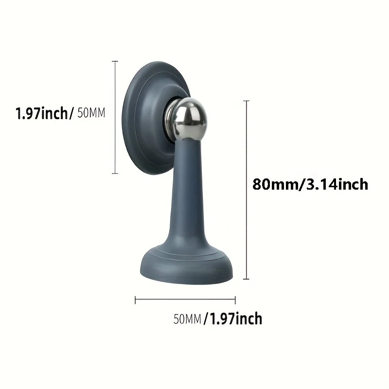 Magnetic Door Stopper Household Bedroom Free-punch Anti-collision Silicone Floor Stop