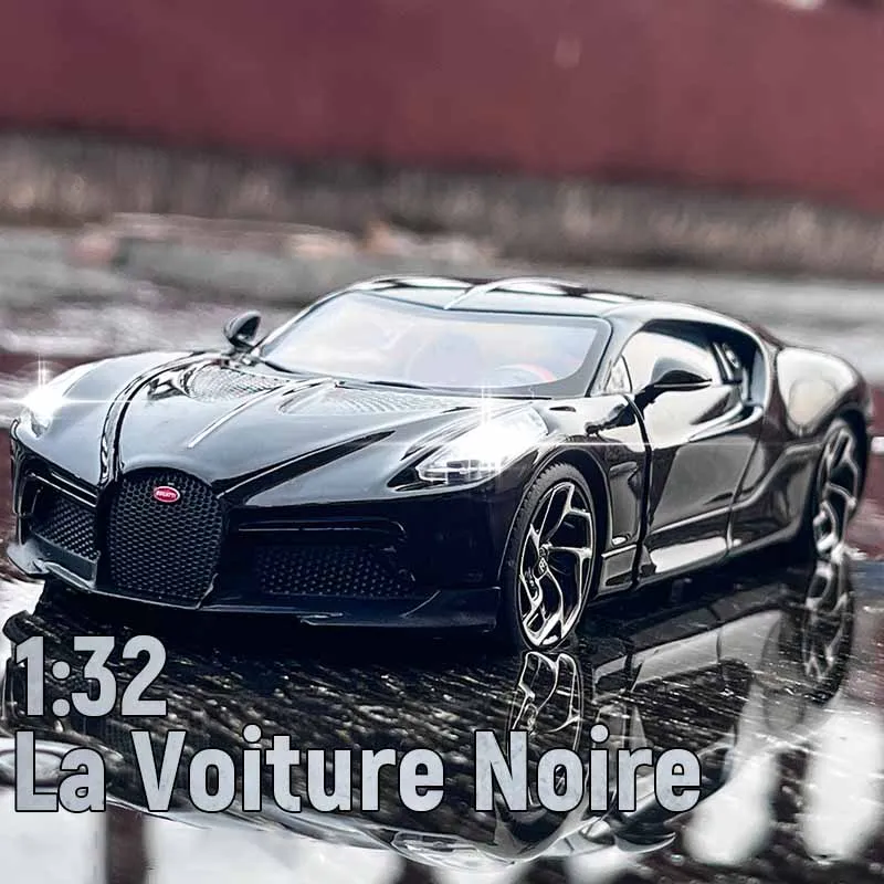 

Модель автомобиля Bugatti La легкосплавная 1:32, игрушечная машинка из металлического сплава, литье под давлением, звук и фото, автомобиль игрушечный для детей