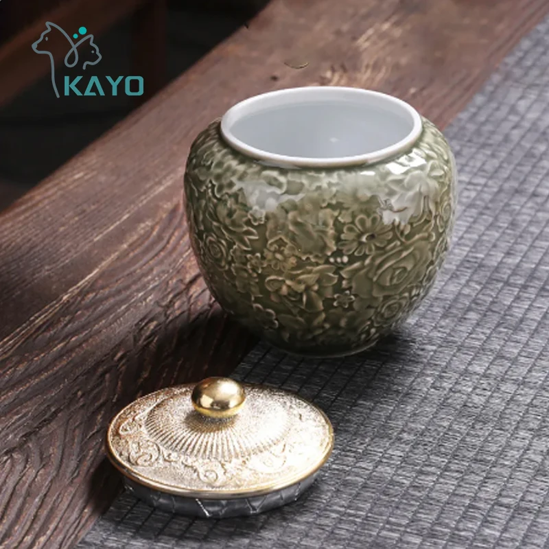 Cremation Urns for Human Ashes Pet Cat dog rabbit Place Funeral Small Animal Ceramic Urn coffin box keepsake