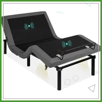 Queen Size Electric Adjustable Bed Frame with Wireless Remote, Massager, USB Ports & Nightlight