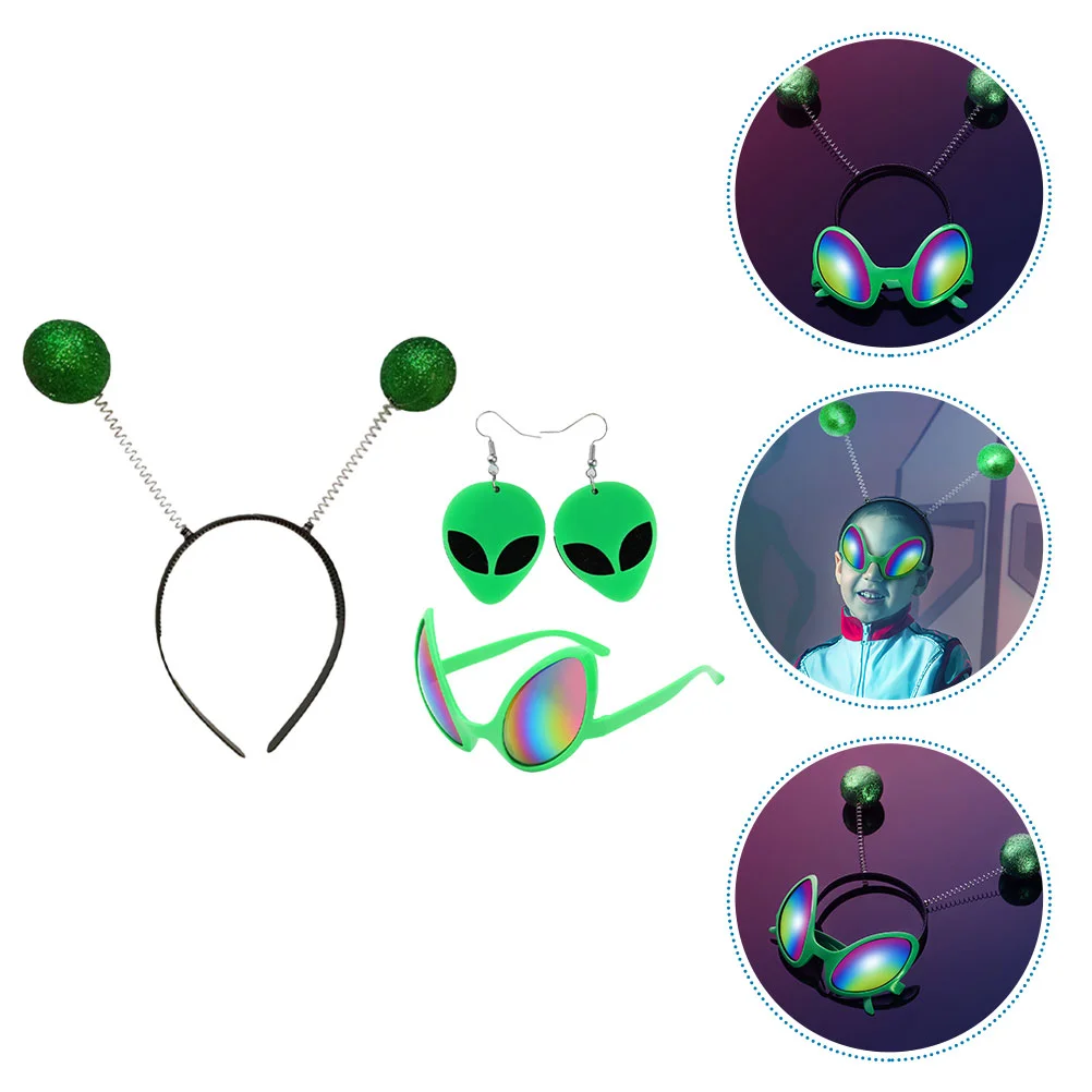 

1 Set Halloween Party Headband Eyewear Earrings Halloween Kids and Adults Cosplay Supplies