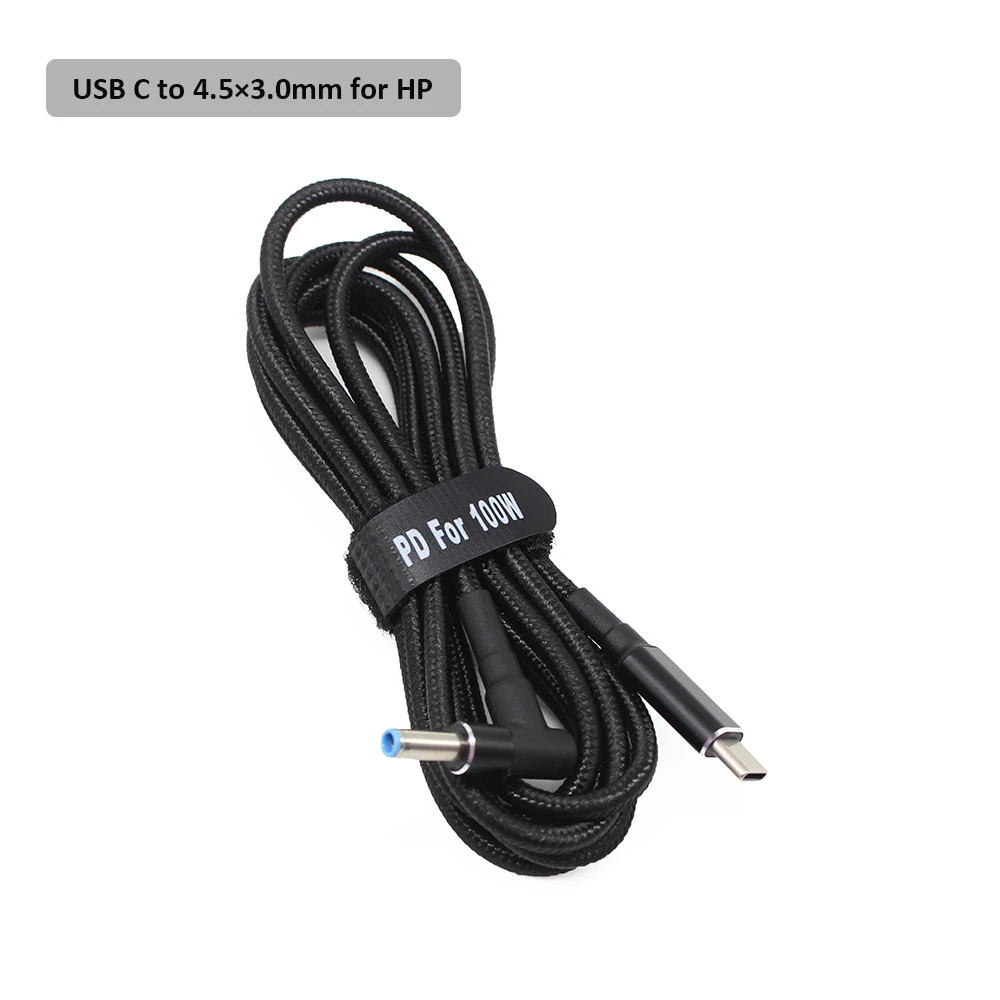USB 타입 C PD 충전 케이블 코드 DC 전원 어댑터 잭 컨버터 13개 플러그 남성용 레노버 아수스 델 HP 노트북 충전기
