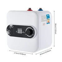 Petit chauffe-eau électrique 220V, réservoir d'eau chaude sous évier de 8l avec soupape de sécurité, chauffe-eau instantané pour cuisines 6