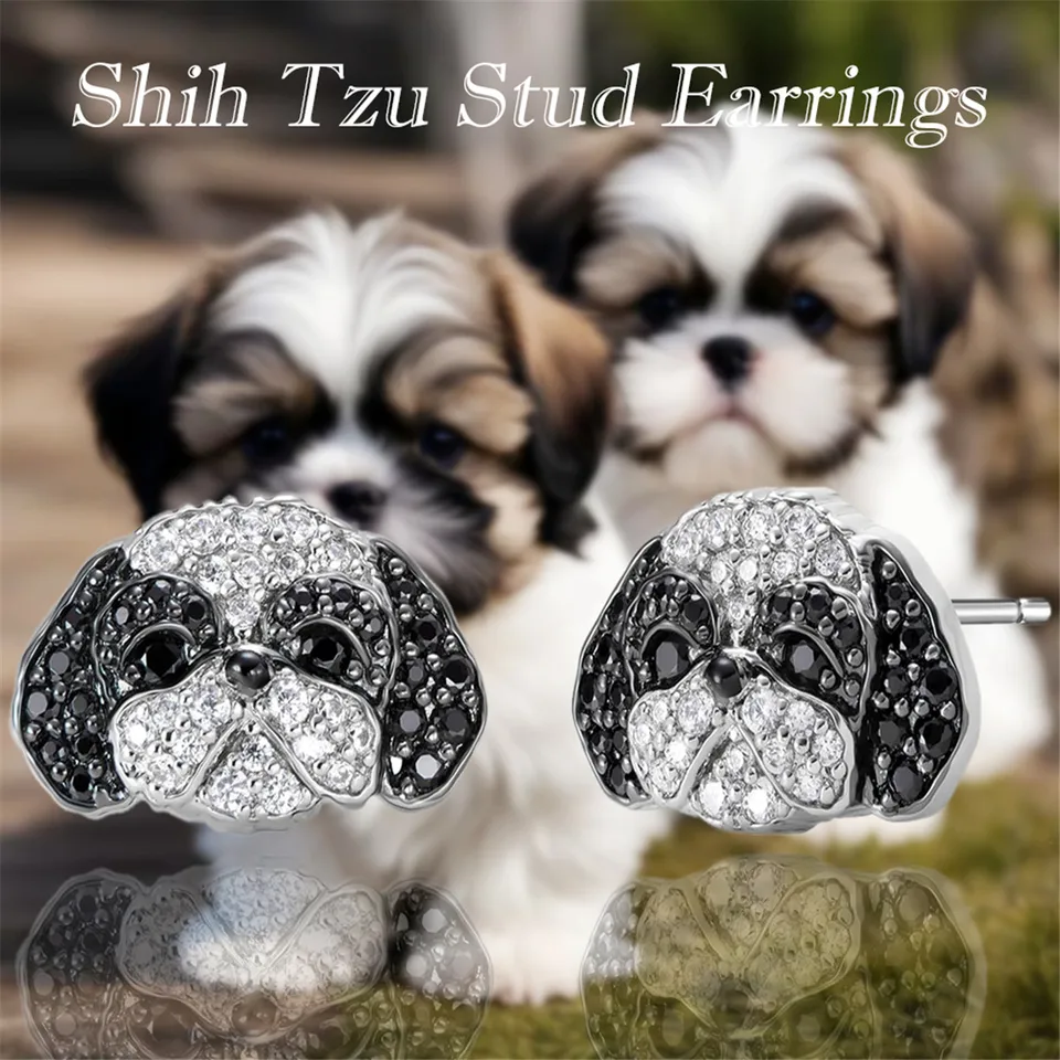 MEIDERBO Yorkie - Aretes De Plata De Ley 925 Yorkshire Terrier, Joyería Yorkie Studs Dog Earrings Regalos Para Mujeres, Amantes De Los Cachorros Y Perros, Plata De Ley, No Es Una